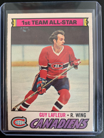 1977-78 O-PEE-CHEE HOCKEY #200 MONTREAL CANADIENS - GUY LAFLEUR 1ST TEAM ALL-STAR CARD