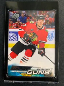 2022-23 UPPER DECK S1 HOCKEY #235 CHICAGO BLACKHAWKS - LUKAS REICHEL YOUNG GUNS ROOKIE CARD - PACK FRESH!