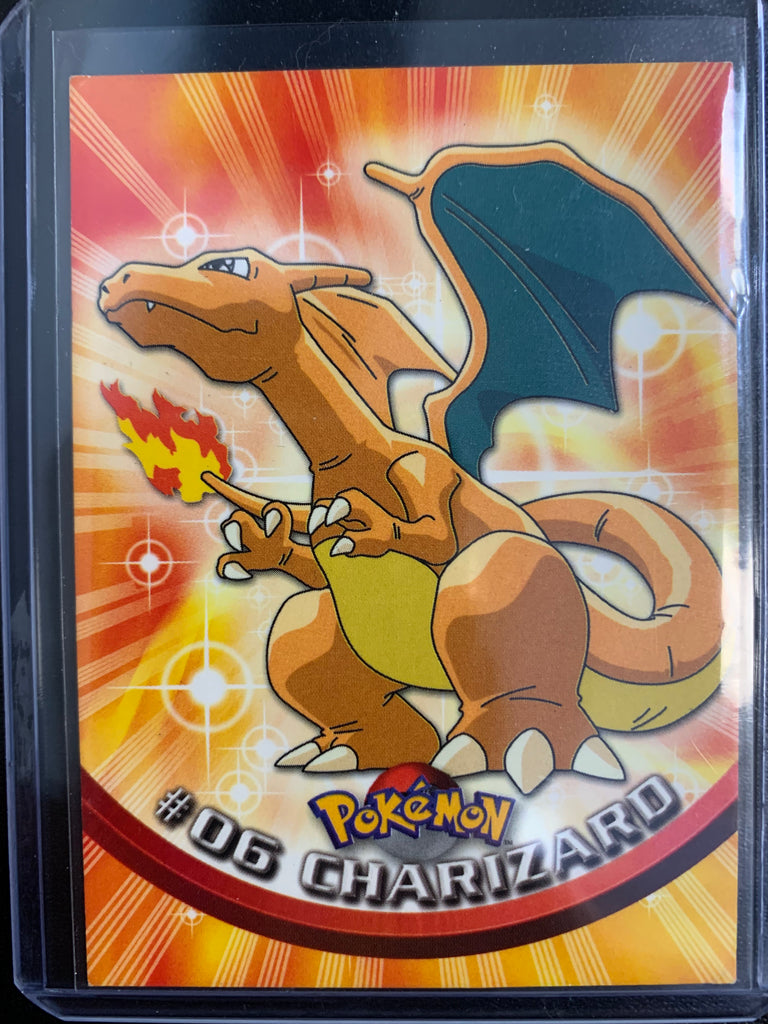charizard pokemon card non holo 1999 POKEMON TOPPS CHARIZARD NON HOLO BLUE LABEL TV ANIMATION CARD