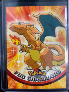 1999 POKEMON TOPPS CHARIZARD NON HOLO BLUE LABEL TV ANIMATION CARD - NEAR MINT CONDITION