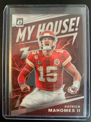 2020 PANINI DONRUSS OPTIC FOOTBALL #MH-2 KANSAS CITY CHIEFS - PATRICK MAHOMES 'MY HOUSE" INSERT CARD