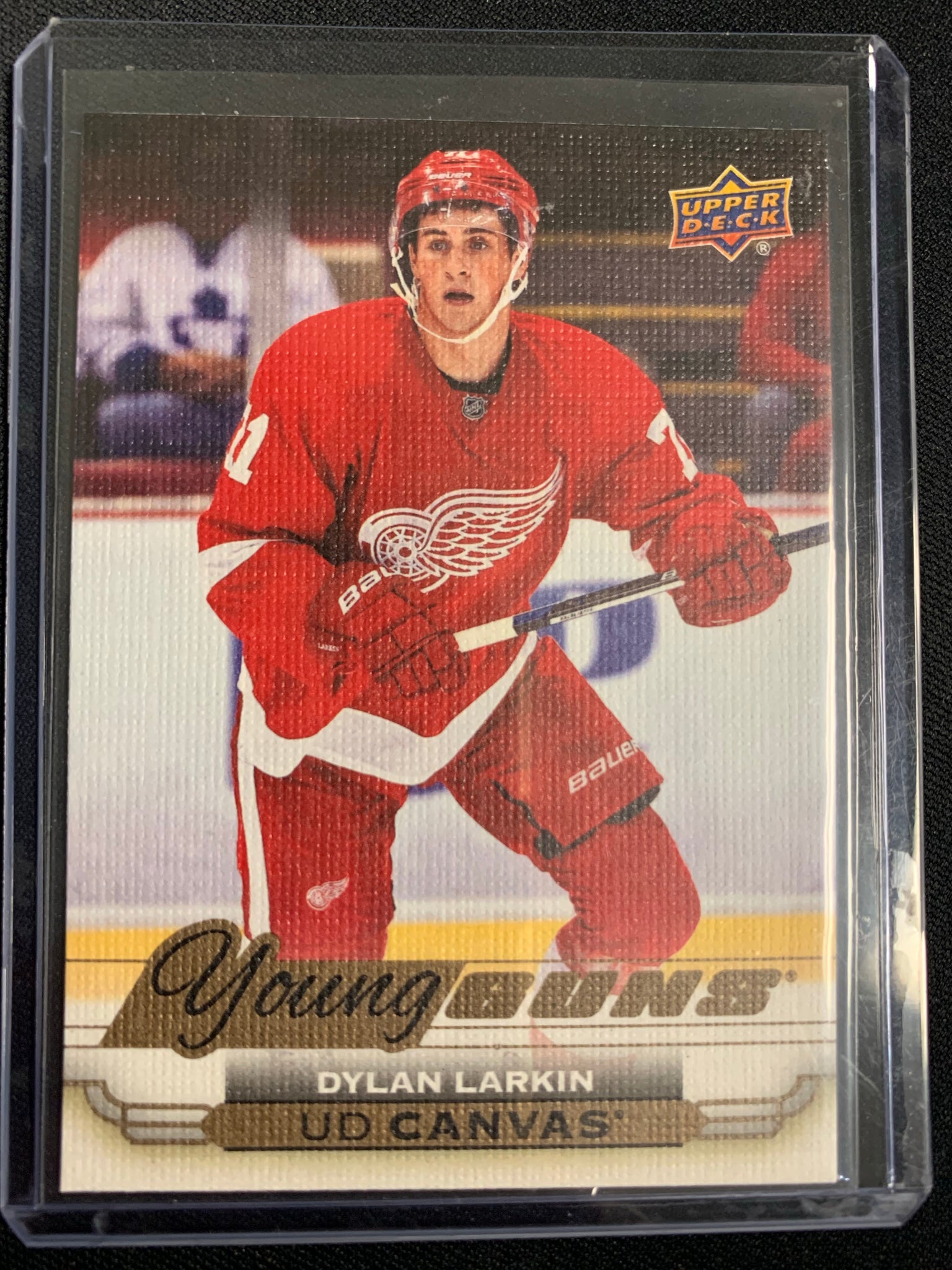 2015-16 UPPER DECK HOCKEY #C112 DETROIT RED WINGS - DYLAN LARKIN YOUNG GUNS CANVAS ROOKIE CARD