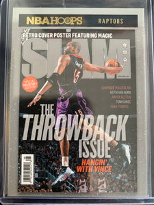 2020-2021 PANINI HOOPS NBA BASKETBALL #14 TORONTO RAPTORS - VINCE CARTER SLAM MAGAZINE CARD