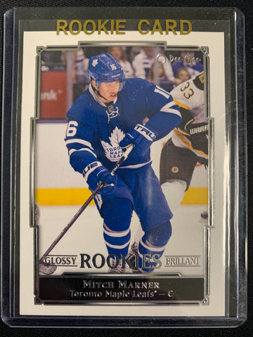 2016-17 UPPER DECK SERIES 2 HOCKEY #R-2 TORONTO MAPLE LEAFS - MITCH MARNER OPC GLOSSY ROOKIE CARD