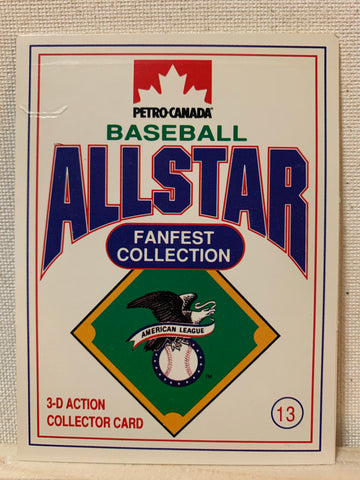 1991-92 BASEBALL #13 OF 15 - GEORGE BRETT PETRO CANADA ALL-STAR FANFEST 3-D CARD RAW