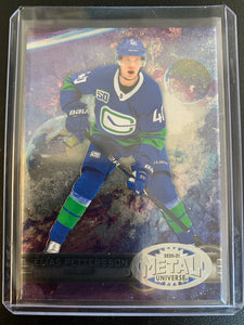 2020-21 UD SKYBOX METAL UNIVERSE HOCKEY #A-9 VANCOUVER CANUCKS - ELIAS PETTERSSON ALLOYANCE INSERT CARD