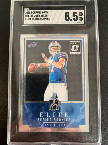 2018 PANINI DONRUSS OPTIC FOOTBALL #RES-JA BUFFALO BILLS - JOSH ALLEN "ELITE SERIES ROOKIES" ROOKIE CARD GRADED SGC 8.5 NM-MT+