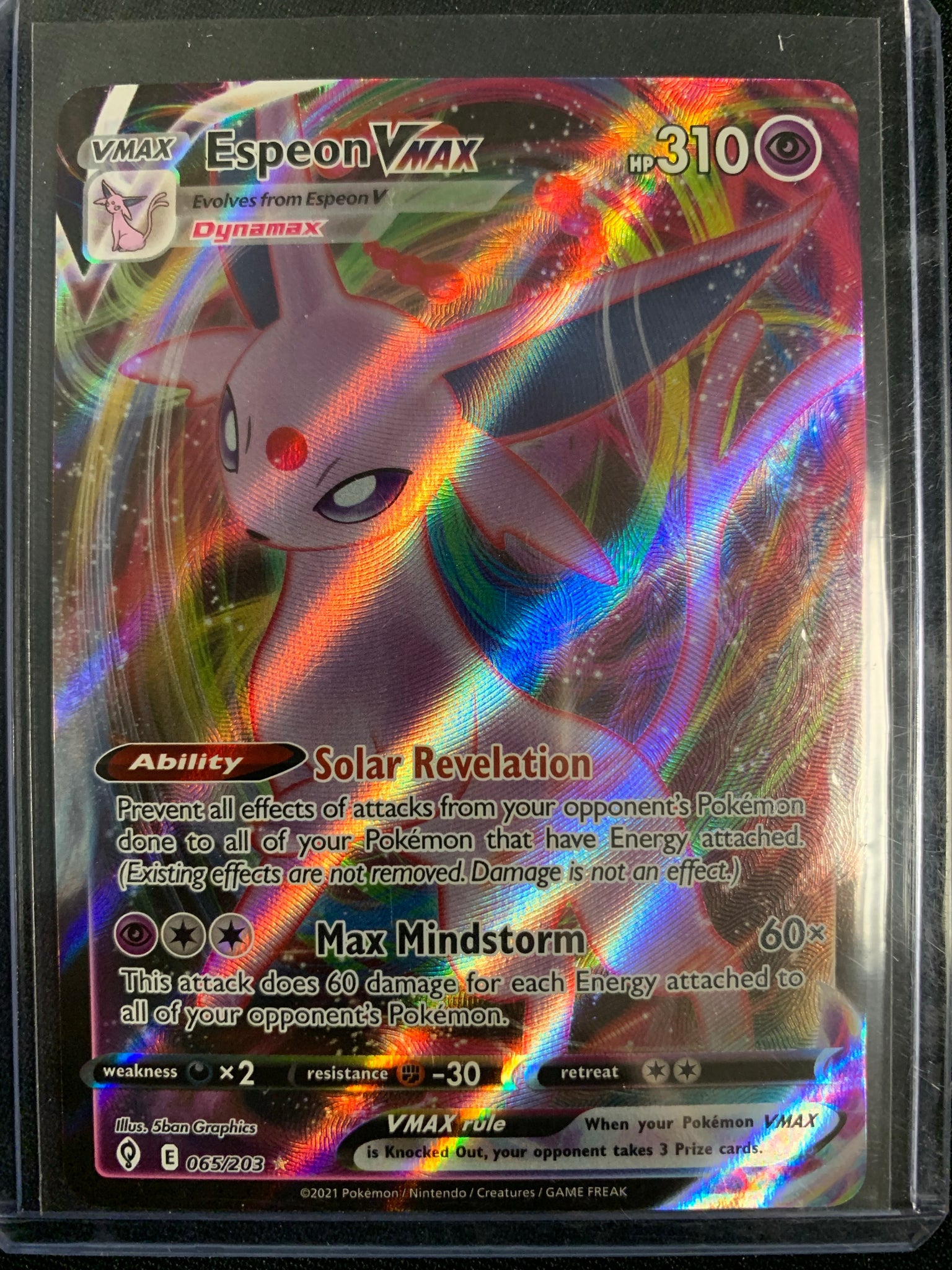 POKEMON SW&SH EVOLVING SKIES -  ESPEON VMAX ULTRA RARE 065/203