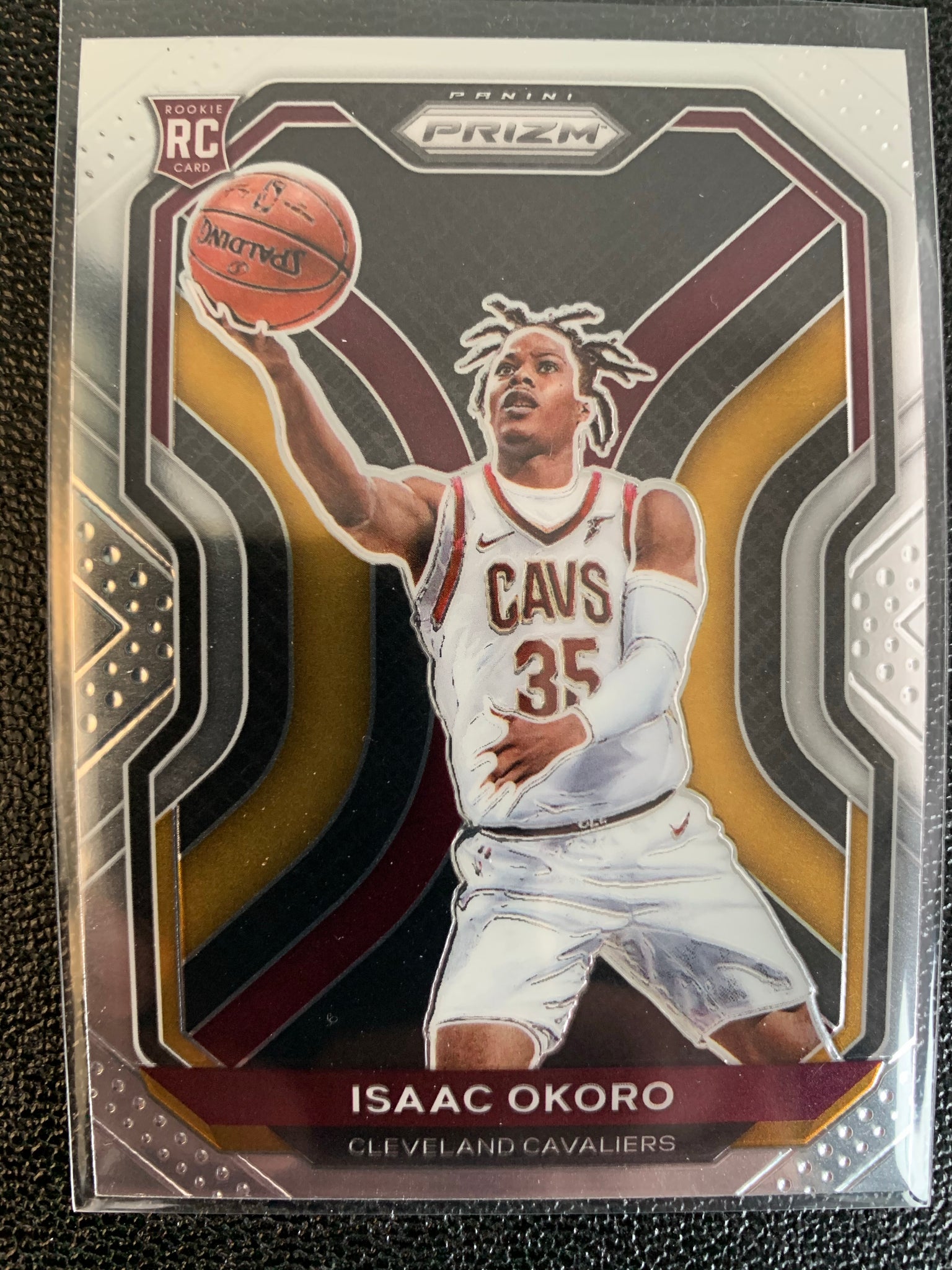 2020-2021 PANINI PRIZM NBA BASKETBALL #298 CLEVELAND CAVALIERS - ISAAC OKORO PRIZM BASE ROOKIE CARD