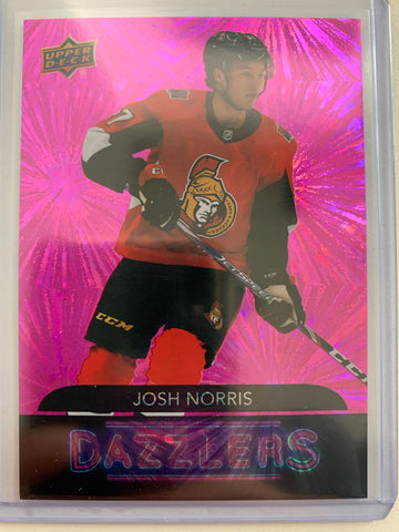 2020-21 UPPER DECK HOCKEY #DV-83 OTTAWA SENATORS - JOSH NORRIS PINK DAZLLERS CARD