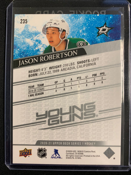 2020-21 UPPER DECK HOCKEY #235 DALLAS STARS - JASON ROBERTSON YOUNG GUNS ROOKIE CARD