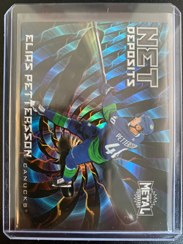 2020-21 UD SKYBOX METAL UNIVERSE HOCKEY #ND-15 VANCOUVER CANUCKS - ELIAS PETTERSSON NET DEPOSITS INSERT CARD