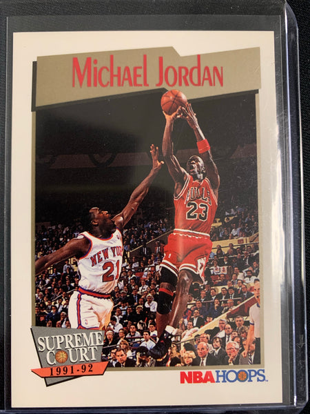 1991 NBA HOOPS BASKETBALL #455 CHICAGO BULLS - MICHAEL JORDAN SUPREME COURT INSERT