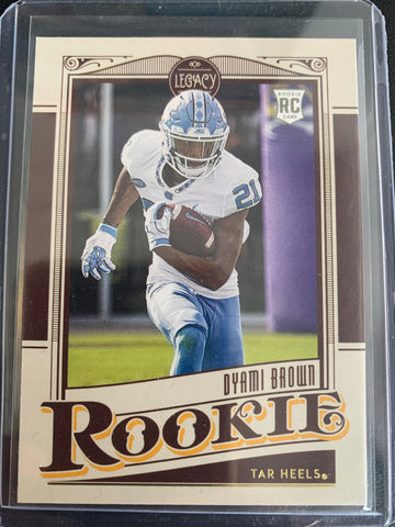 2021 PANINI LEGACY FOOTBALL #196 WASHINGTON FOOTBALL TEAM - DYAMI BROWN ROOKIE CARD