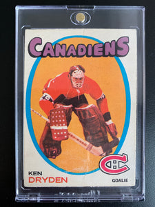1971-72 O-PEE-CHEE HOCKEY #45 MONTREAL CANADIENS - KEN DRYDEN ROOKIE CARD