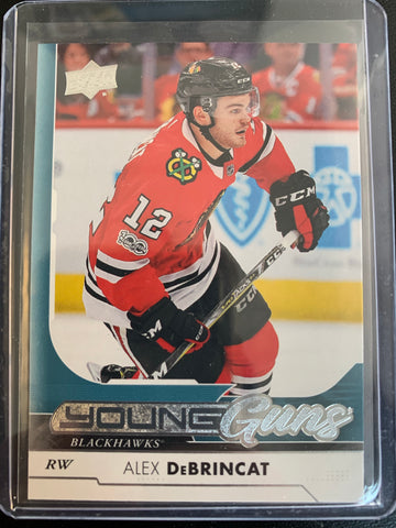 2017-18 UPPER DECK HOCKEY #221 CHICAGO BLACKHAWKS - ALEX DEBRINCAT YOUNG GUNS ROOKIE CARD