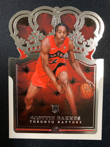 2021-2022 PANINI CROWN ROYALE BASKETBALL #99 TORONTO RAPTORS - SCOTTIE BARNES DIE CUT ROOKIE CARD