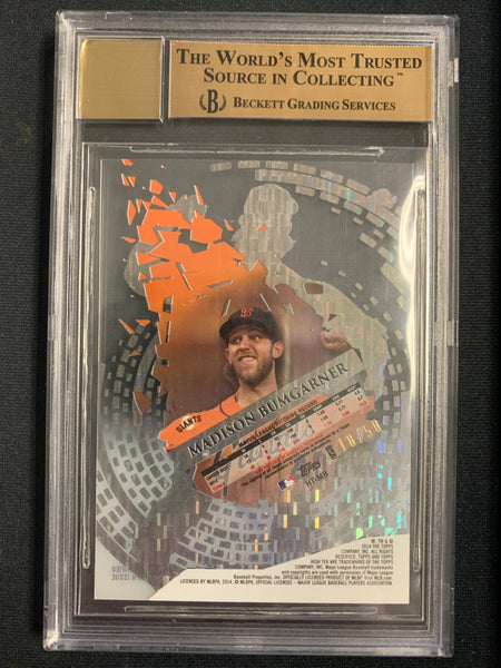 2014 TOPPS HIGH TEK BASEBALL #HTMB SAN FRANCISCO GIANTS - MADISON BUMGARNER ON CARD AUTOGRAPH NUMBERED 18/50 GRADED BGS 9.5/10 AUTO