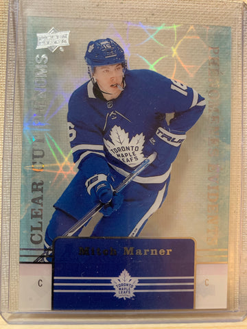 2019-20 TIM HORTONS HOCKEY #CC-3 TORONTO MAPLE LEAFS -  CLEAR CUT PHENOMS MITCH MARNER CARD RAW