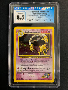 2000 POKEMON GYM CHALLENGE UNLIMITED SABRINA'S ALAKAZAM HOLO #16 - GRADED CGC 8.5 NM/MINT