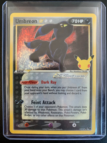 POKEMON 25TH ANNIVERSARY CELEBRATIONS - UMBREON 17/17