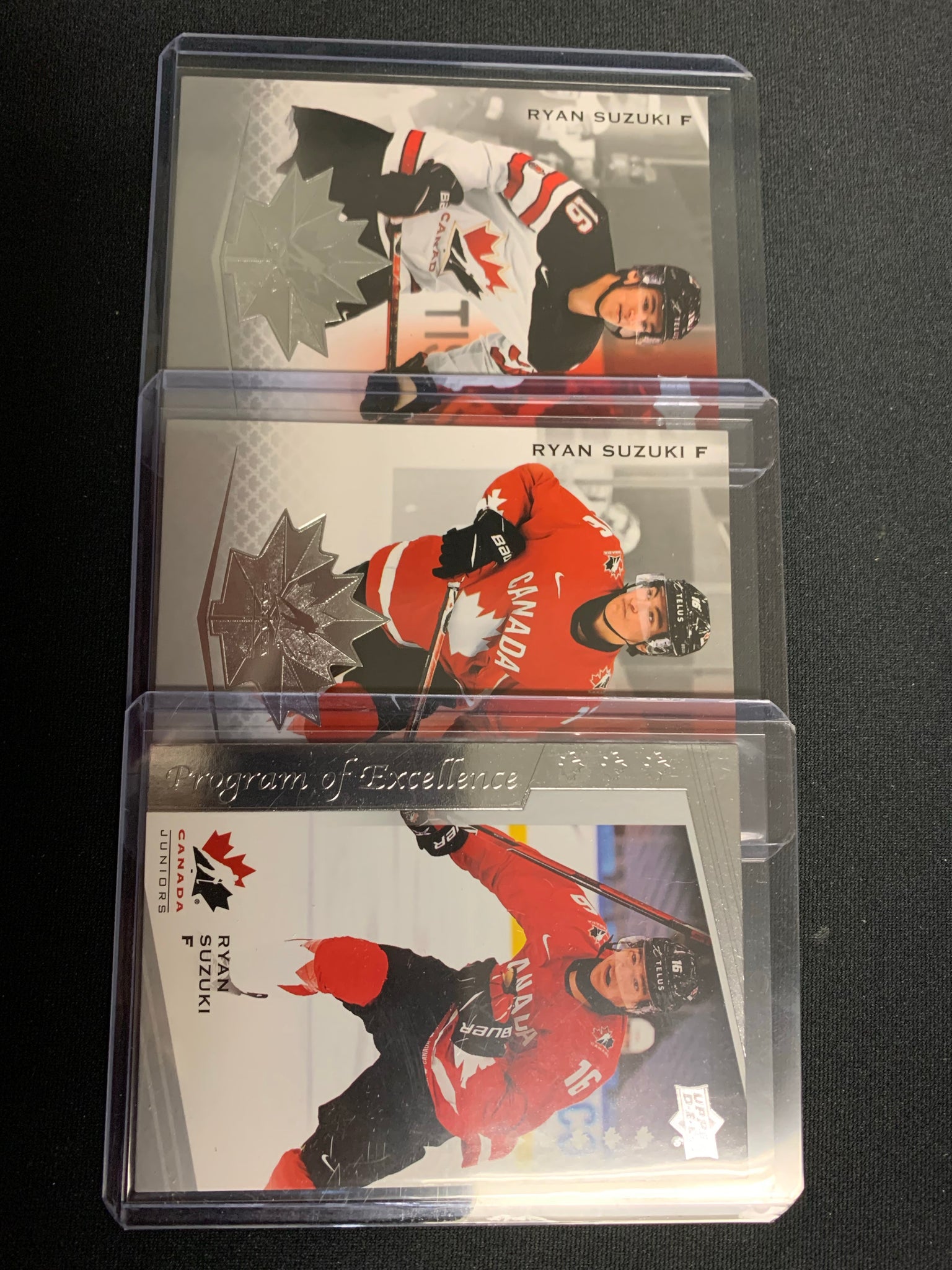 2021 UPPER DECK TEAM CANADA JUNIORS HOCKEY LOT - RYAN SUZUKI 3 CARD LOT #9 , #77 & #104