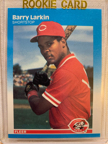 1987-88 FLEER BASEBALL #204 - BARRY LARKIN ROOKIE CARD RAW