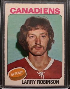 1975-76 O-PEE-CHEE HOCKEY #241 MONTREAL CANADIENS - LARRY ROBINSON CARD RAW