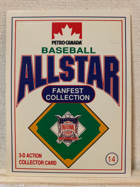 1991-92 BASEBALL #14 OF 15 - DALE MURPHY PETRO CANADA ALL-STAR FANFEST 3-D CARD RAW