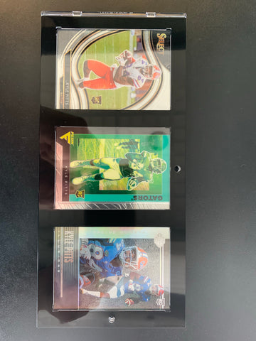 2021 CHRONICLES DRAFT PICKS FOOTBALL - KYLE PITTS ROOKIE CARD COLLECTION (3) / COMES WITH 1-TOUCH DISPLAY CASE