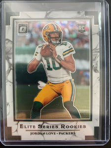 2020 PANINI DONRUSS OPTIC FOOTBALL #ESR-JL GREEN BAY PACKERS - JORDAN LOVE OPTIC ELITE SERIES ROOKIE CARD