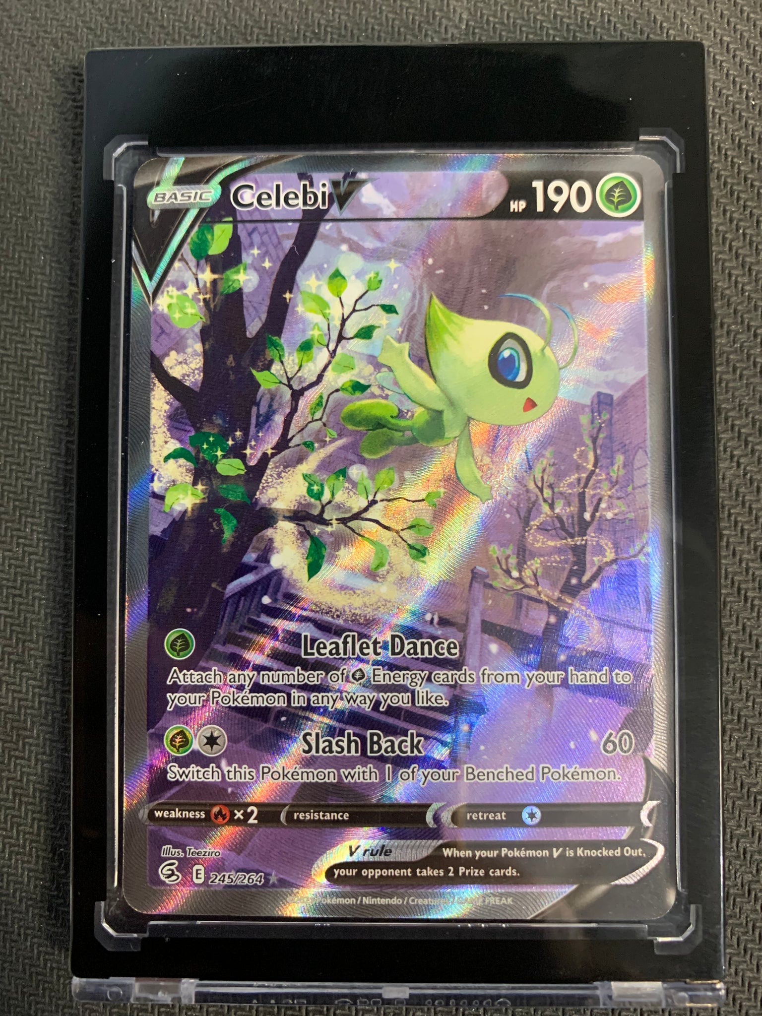 2021 POKEMON SW&SH FUSION STRIKE CELEBI V ALTERNATE ART 245/264 - PACK FRESH!