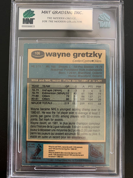 1981-82 O-PEE-CHEE HOCKEY #106 EDMONTON OILERS - WAYNE GRETZKY GRADED MNT 6.5 EX-MINT+