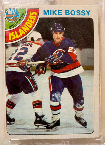 1978-79 O-PEE-CHEE HOCKEY #115 NEW YORK ISLANDERS - MIKE BOSSY ROOKIE CARD RAW