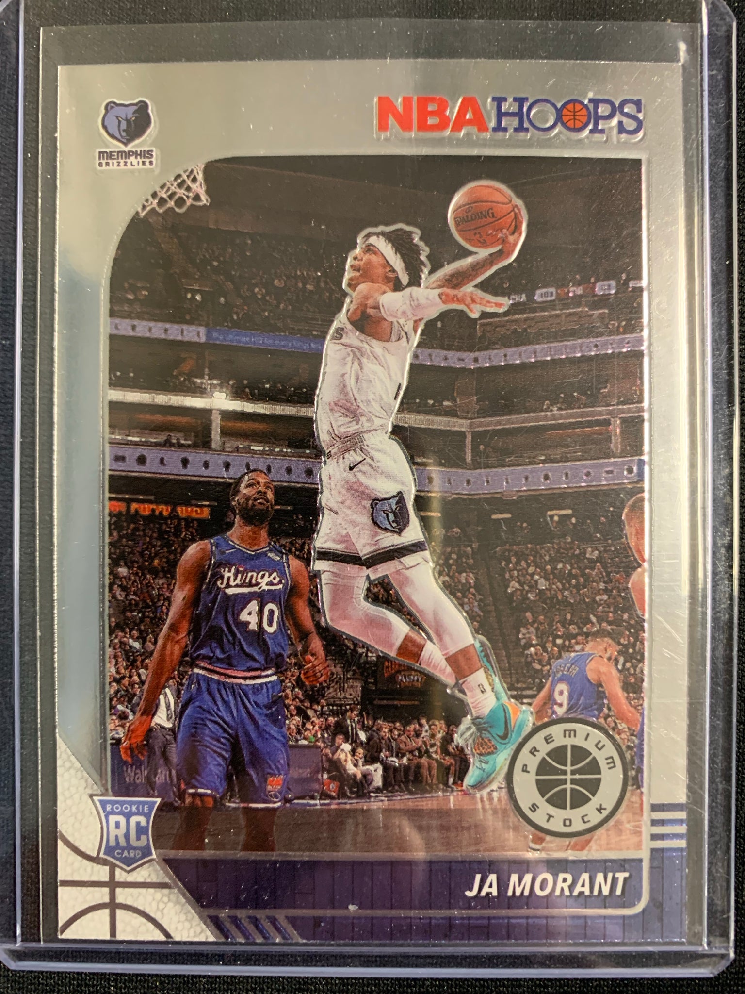 2019-20 PANINI NBA HOOPS PREMIUM STOCK BASKETBALL #259 MEMPHIS GRIZZLIES - JA MORANT BASE ROOKIE CARD