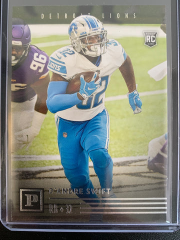 2020 PANINI CHRONICLES PANINI FOOTBALL #PA-10 DETROIT LIONS - D'ANDRE SWIFT ROOKIE CARD