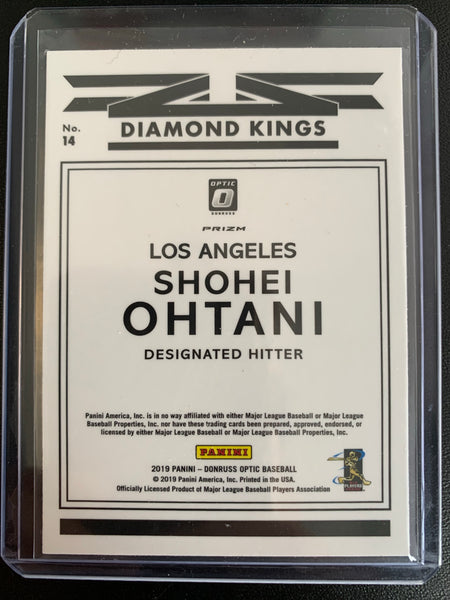2019 PANINI DONRUSS OPTIC BASEBALL #14 LOS ANGELES ANGELS - SHOHEI OHTANI HOLO-FOIL DIAMOND KINGS INSERT CARD