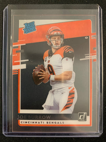 2020 PANINI CHRONICLES FOOTBALL #RR-JB CINCINNATI BENGALS - JOE BURROW CLEARLY DONRUSS ROOKIE CARD