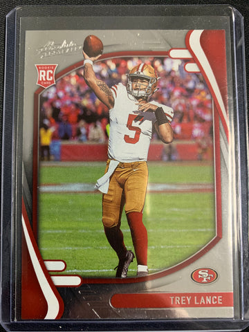 2021 PANINI ABSOLUTE FOOTBALL #103 SAN FRANCISCO 49ERS - TREY LANCE BASE ROOKIE