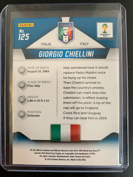 2014 PANINI PRIZM FIFA WORLD CUP SOCCER #125 - ITALIA - GIORGIO CHIELLINI PRIZM