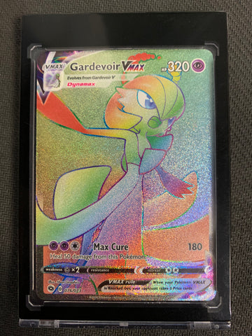 2020 POKEMON CHAMPION'S PATH GARDEVOIR VMAX RAINBOW SECRET RARE 076/073 - MINT