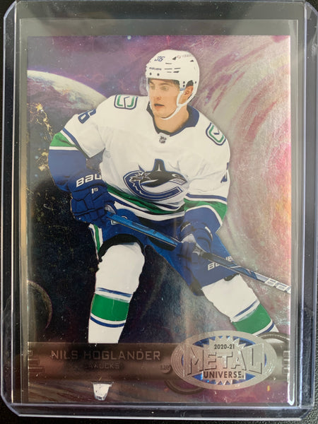 2020-21 UD SKYBOX METAL UNIVERSE HOCKEY #A-47 VANCOUVER CANUCKS - NILS HOGLANDER ALLOYANCE ROOKIE INSERT CARD