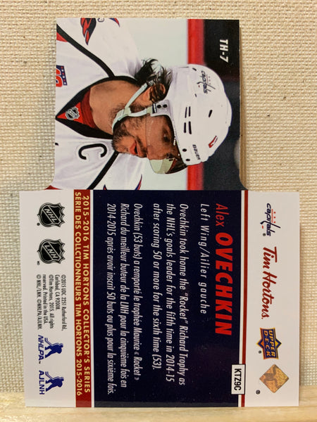 2015-16 TIM HORTONS HOCKEY #TH-7 WASHINGTON CAPITALS - DIE CUT ALEX OVECHKIN CARD RAW