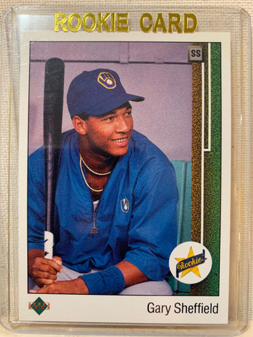 1989-90 UPPER DECK BASEBALL #13 - GARY SHEFFIELD ROOKIE CARD RAW