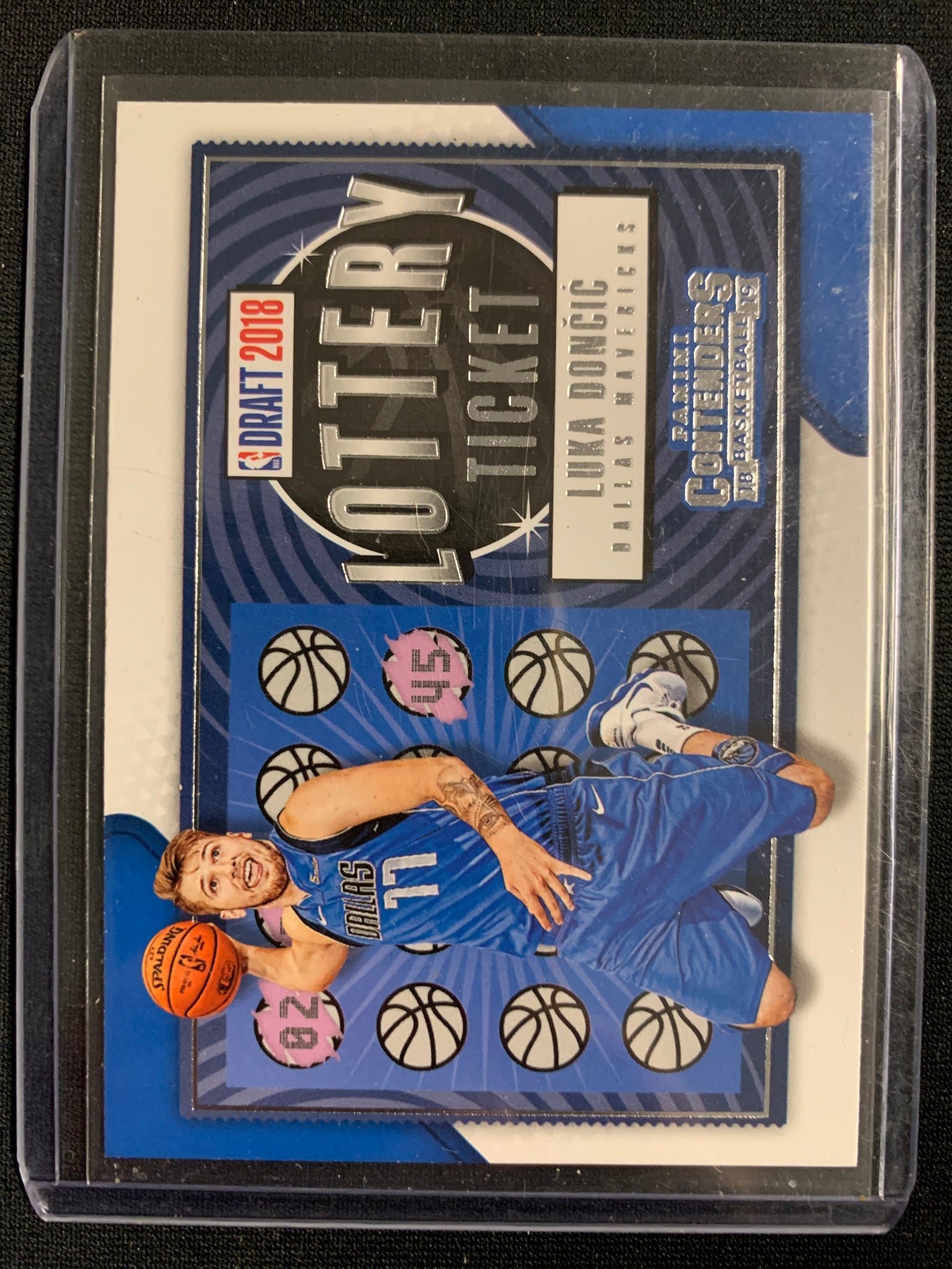 2018-19 PANINI CONTENDERS BASKETBALL #3 DALLAS MAVERICKS - LUKA DONCIC LOTTERY TICKET ROOKIE CARD