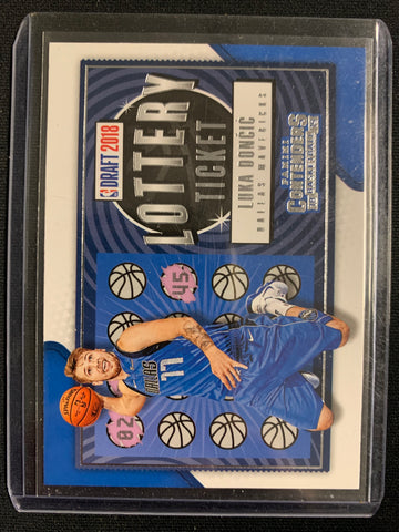 2018-19 PANINI CONTENDERS BASKETBALL #3 DALLAS MAVERICKS - LUKA DONCIC LOTTERY TICKET ROOKIE CARD