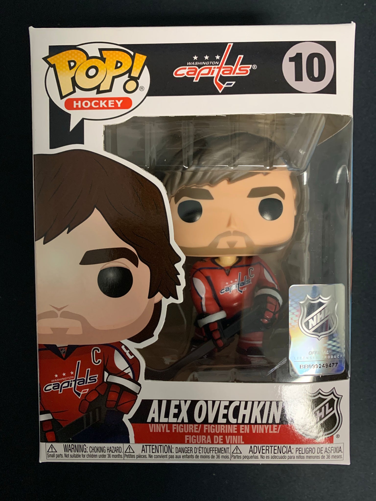 FUNKO POP HOCKEY - 10 ALEX OVECHKIN - WASHINGTON CAPITALS