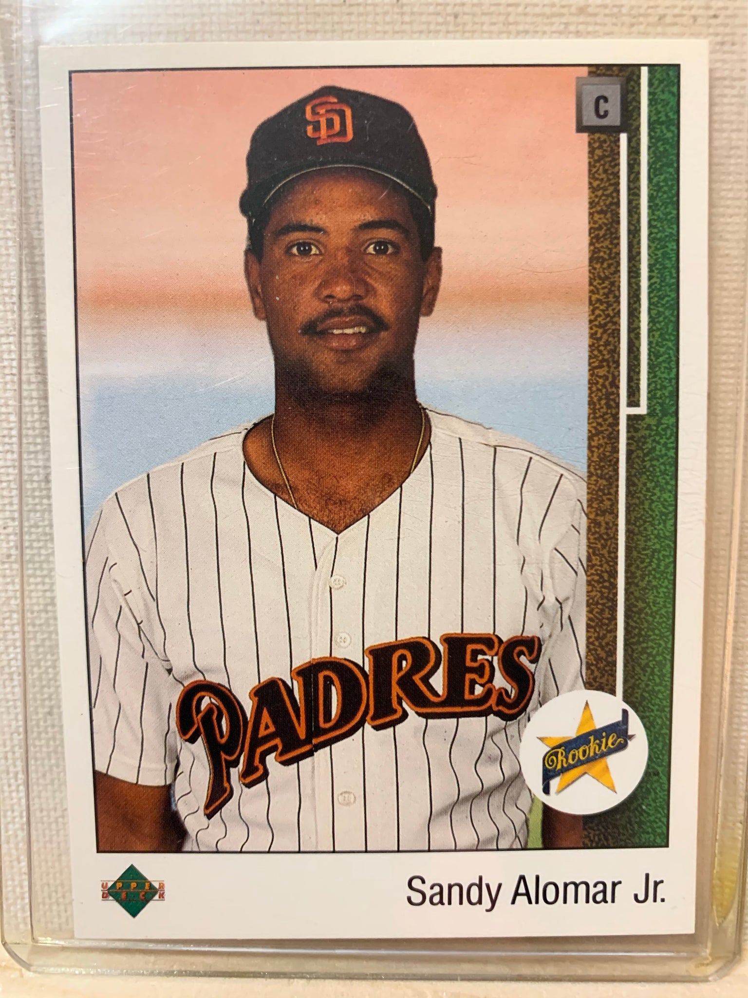 1989-90 UPPER DECK BASEBALL #5 - SANDY ALOMAR JR ROOKIE CARD RAW