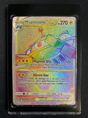 2022 POKEMON LOST ORIGIN MAGNEZONE VSTAR RAINBOW SECRET RARE #198/196 - PACK FRESH !