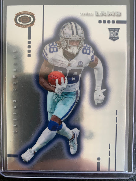 2020 PANINI CHRONICLES DYNAGON FOOTBALL #D-11 DALLAS COWBOYS - CEE DEE LAMB ROOKIE CARD